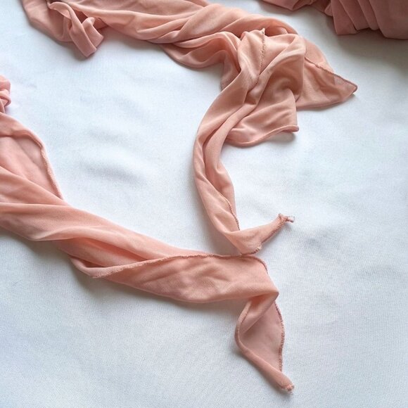 MAY QUEEN SOFT PINK CHIFFON MESH BRIDESMAID BAL GOWN DRESS - 4 - Picture 11 of 11